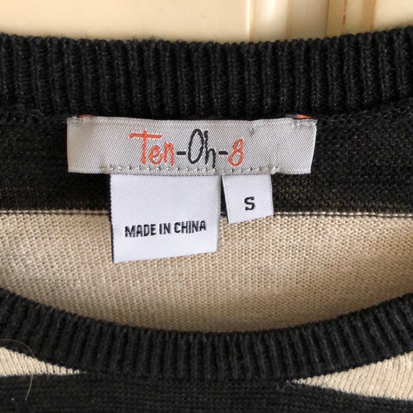 Ten-Oh-8 Stripped Linen Sweater - Picture 3 of 6